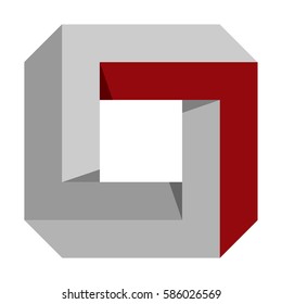 Impossible sign illustration