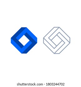 Impossible Square Vector Image Design