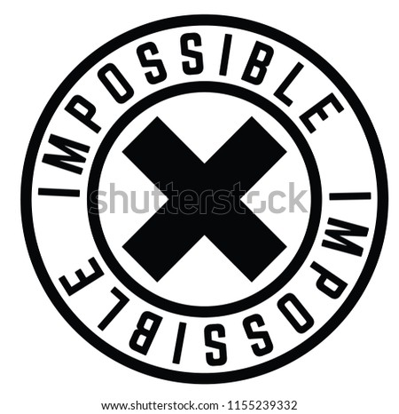 impossible stamp on white