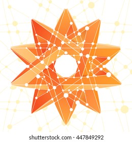Impossible star 3D for Your project. Abstract composition. Vector Illustration
