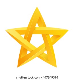 Impossible star 3D for Your project. Icon or logo. Vector Illustration