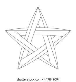 Impossible star for Your project. Icon or logo. Vector Illustration