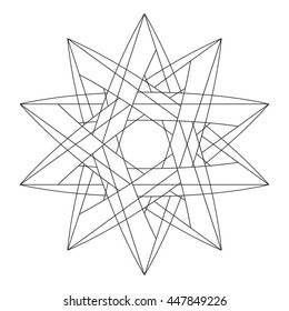 Impossible star for Your project. Icon or logo. Vector Illustration