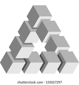 Impossible triangle cubes