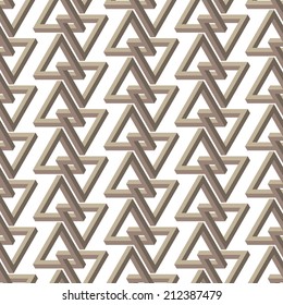 Impossible triangle seamless pattern