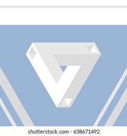 Impossible triangle vector illustration