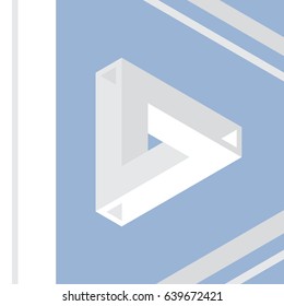 Impossible triangle vector illustration