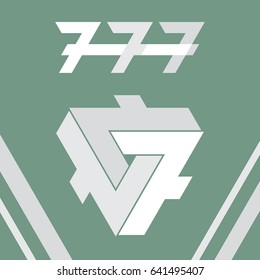 Impossible triangle vector illustration
