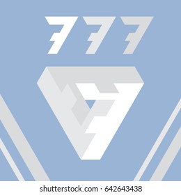 Impossible triangle vector illustration