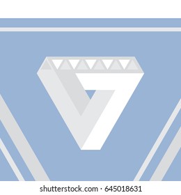 Impossible triangle vector illustration