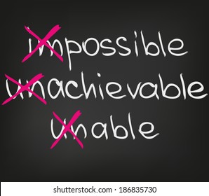 Impossible unachievable unable