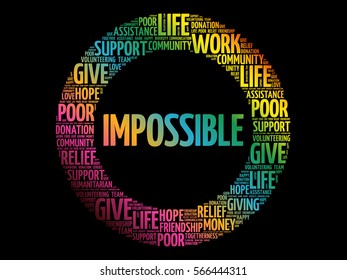 Impossible word cloud collage, business concept