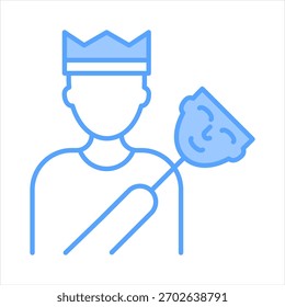 Imposter Syndrome Blue Icon Vector Illustration