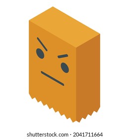 Impostor face pack icon isometric vector. Man person. Mystery unknown