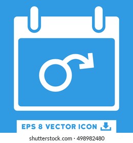 Impotence Calendar Day icon. Vector EPS illustration style is flat iconic symbol, white color.