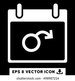 Impotence Calendar Day icon. Vector EPS illustration style is flat iconic symbol, white color.