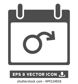 Impotence Calendar Day icon. Vector EPS illustration style is flat iconic symbol, gray color.