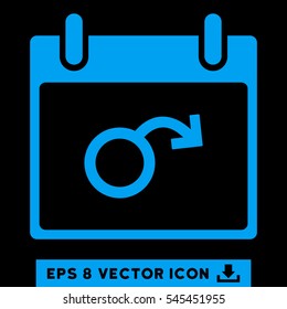 Impotence Calendar Day icon. Vector EPS illustration style is flat iconic symbol, blue color.