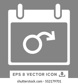 Impotence Calendar Day icon. Vector EPS illustration style is flat iconic symbol, white color.