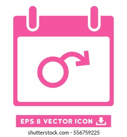 Impotence Calendar Day icon. Vector EPS illustration style is flat iconic symbol, pink color.