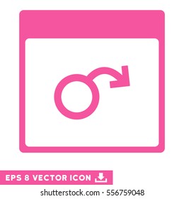 Impotence Calendar Page icon. Vector EPS illustration style is flat iconic symbol, pink color.