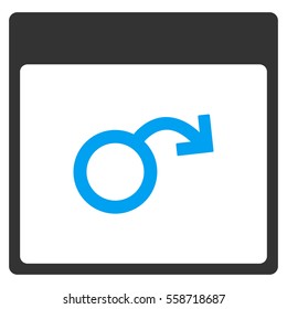Impotence Calendar Page vector toolbar icon. Style is bicolor flat icon symbol, blue and gray colors, white background.