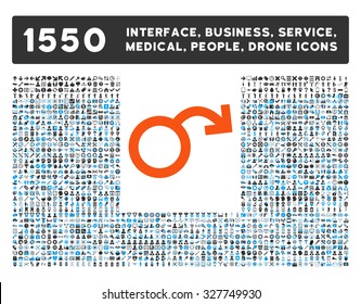 Impotence and other web interface, business tools, people poses, medical service vector icons. Style is flat symbols, bicolored, rounded angles, white background.