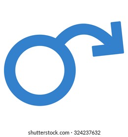 Impotence vector icon. Style is flat symbol, cobalt color, rounded angles, white background.