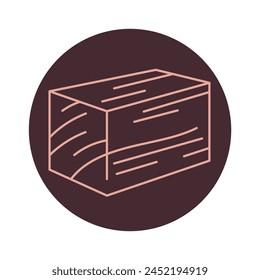 Impreg timbers line black icon. Sign for web page, mobile app, button, logo. Vector isolated button. Editable stroke.