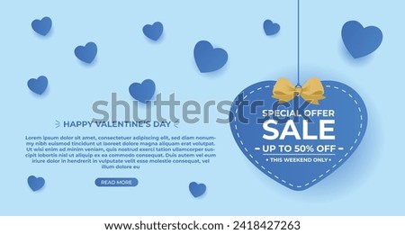 Impress with our Valentine's Day sale banner template! Crafted by a skilled designer, this design radiates love and boosts sales effortlessly. ❤️🌟 #ValentinesDay #Sale #banner