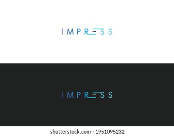 IMPRESS Simple Idea Logo Concept Vector