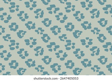 
An impression of abstract flower block with painted brushstrokes forming a minimal diagonal design in colors of teal on gray background. Floral seamless vector pattern. Great for home decor, fabric.