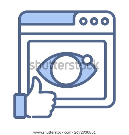 Impression Blue Icon Vector Illustration