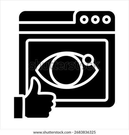 Impression Glyph Icon Vector Illustration