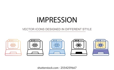 Impression icon design with white background stock illustration