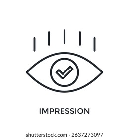 Impression Icon Outline Style. Vector Illustration For Graphic Design