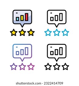 Impression rate icon design in four variation color