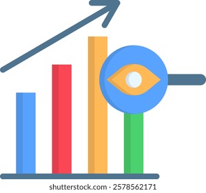 Impression Rate Icon Flat Vector Illustration