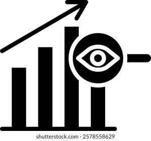 Impression Rate Icon Glyph Vector Illustration