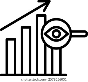 Impression Rate Icon Line Vector Illustration