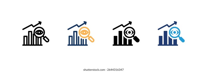 Ícone Taxa de impressão defina várias coleções de estilos. Ilustração vetorial.