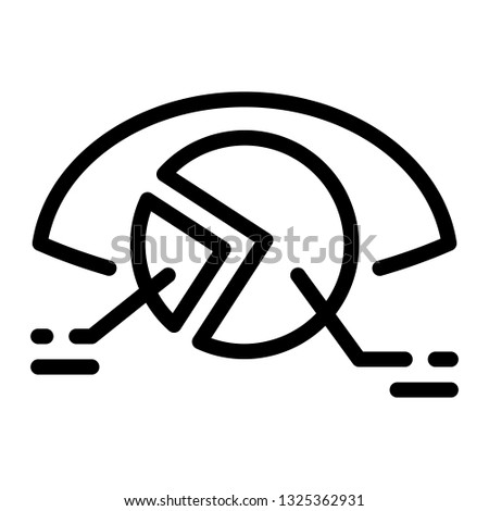 impression report icon, outline black style, seo and business illustration