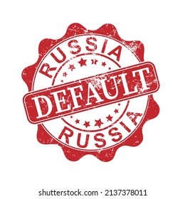 An impression of a seal or stamp with the inscription DEFAULT RUSSIA.