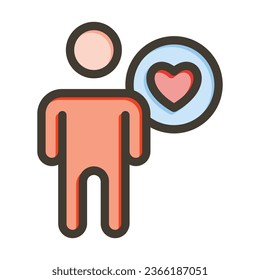 Impression Vector Thick Line Filled Colors Icon For Personal And Commercial Use.
