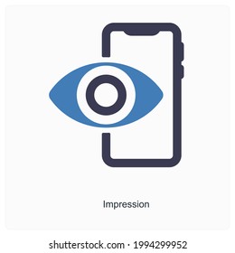 Impression and Vision Icon Concept