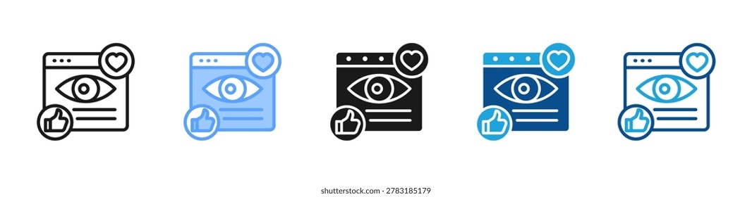 Impression web icon with multiple style collection
