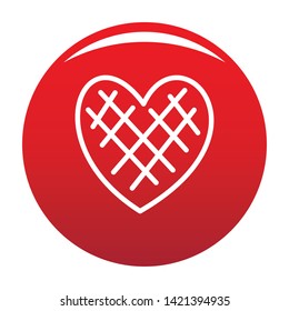 Impressionable heart icon. Simple illustration of impressionable heart vector icon for any design red