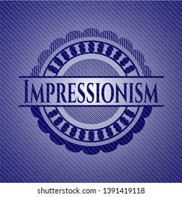 Impressionism denim background. Vector Illustration. Detailed.