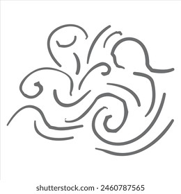 impressionism vector, icon symbol white background eps