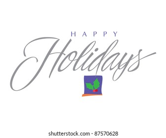 Impressionist Vector Letter Series: Happy Holidays